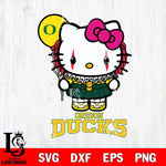 Oregon Ducks Hello Kitty Horror 7 Svg Eps Dxf Png File, Digital Download
