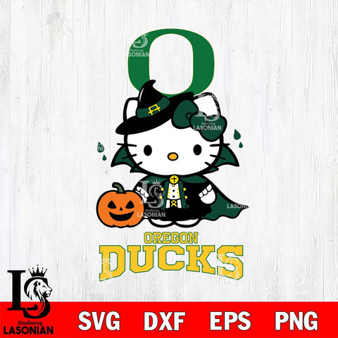 Oregon Ducks Hello Kitty Horror 9 Svg Eps Dxf Png File, Digital Download