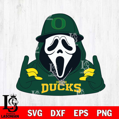 Oregon Ducks Horror Character Ghostface Sport Svg Eps Dxf Png File, NCAA svg, Digital Download, Instant Download