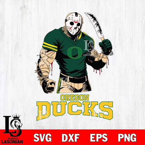 Oregon Ducks Jason Voorhees Svg Eps Dxf Png File, Digital Download