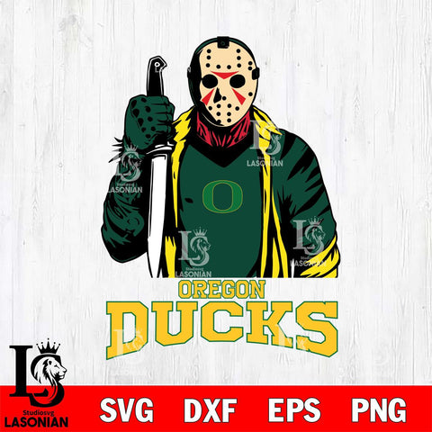 Oregon Ducks Jason Voorhees 6 Svg Eps Dxf Png File, Digital Download