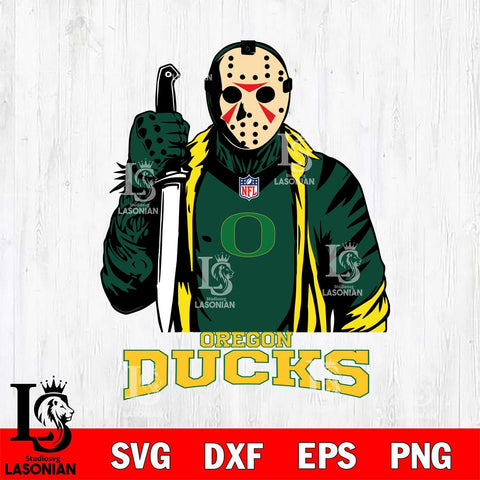 Oregon Ducks Jason Voorhees Horror 3 Svg Eps Dxf Png File, NCAA svg, Digital Download, Instant Download