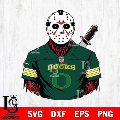 Oregon Ducks Jason Voorhees Horror 4 Svg Eps Dxf Png File, NCAA svg, Digital Download, Instant Download