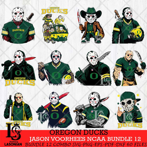 Oregon Ducks Jason Voorhees Horror Bundle 12 SVG Eps Dxf Png File, bundle NCAA svg, Digital Download, Instant Download
