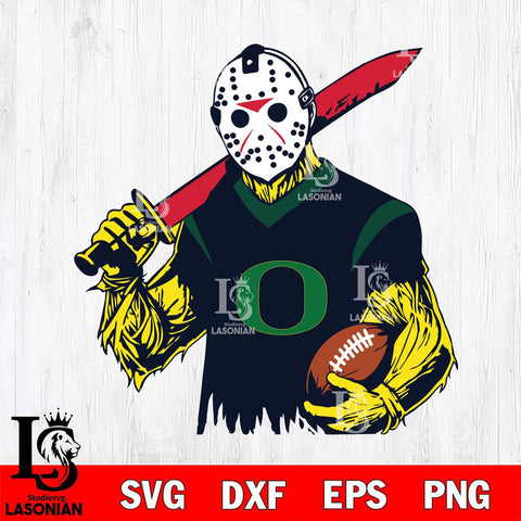 Oregon Ducks Jason Voorhees Horror Halloween 2 Svg Eps Dxf Png File, NCAA svg, Digital Download, Instant Download