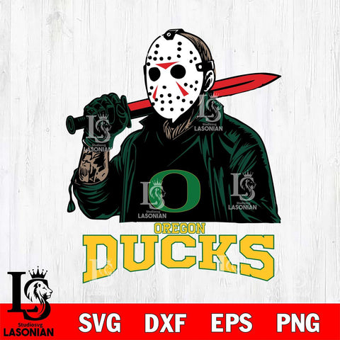 Oregon Ducks Jason Voorhees Horror Halloween Svg Eps Dxf Png File, NCAA svg, Digital Download, Instant Download