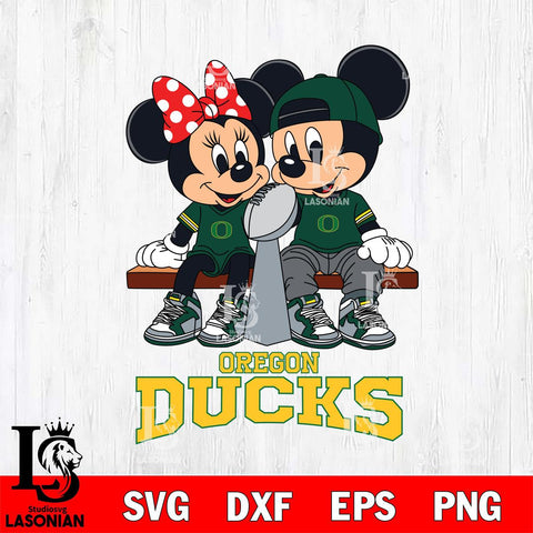 Oregon Ducks Mickey And Minnie Football Champions Svg Eps Dxf Png File, NCAA svg , Digital Download , Instant Download, Cricut File