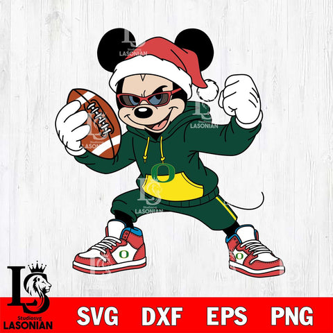 Oregon Ducks Mickey Cool Football Christmas File Cut, NCAA SVG DXF EPS PNG FILE, Digital Download , Criucut , Silhouette