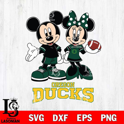 Oregon Ducks Mickey Minnie Football Svg Eps Dxf Png File, NCAA svg , Digital Download , Instant Download, Cricut File
