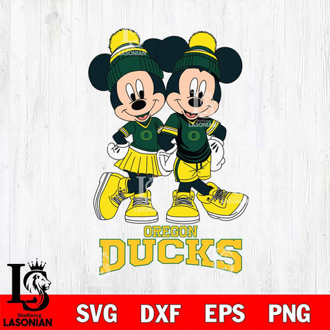 Oregon Ducks Mickey Minnie Valentine Football Svg Eps Dxf Png File, NCAA svg , Digital Download , Instant Download, Cricut File