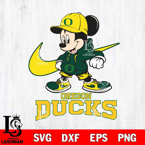 Oregon Ducks Mickey Mouse NIKE, Svg Eps Dxf Png File, Digital Download