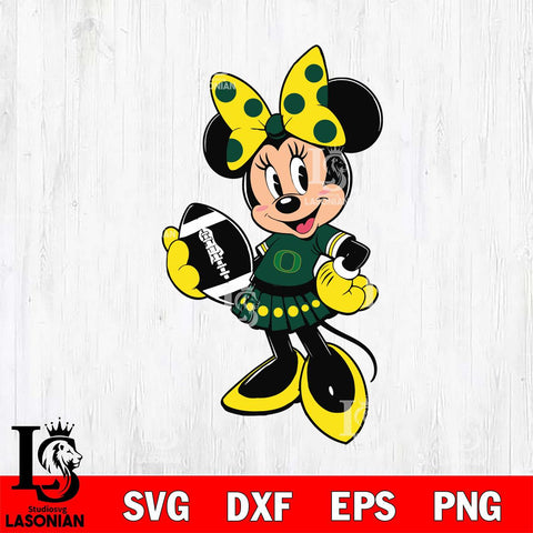 Oregon Ducks Minnie Mouse Svg Eps Dxf Png File, NCAA svg, Digital Download, Instant Download