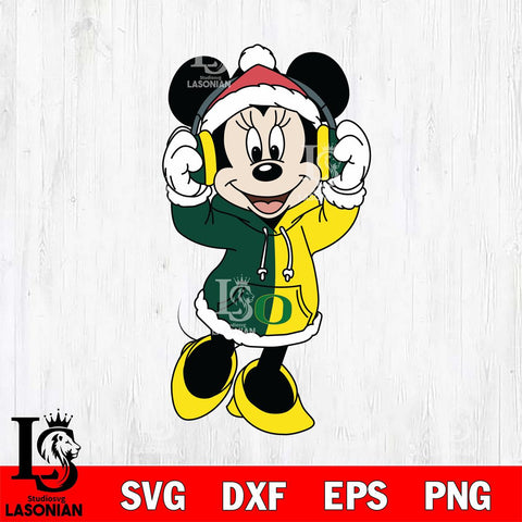 Oregon Ducks Minnie Mouse Disney Football Christmas File Cut, NCAA SVG DXF EPS PNG FILE, Digital Download , Criucut , Silhouette