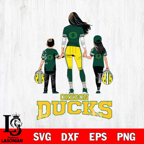 Oregon Ducks Mother and son Rugby SVG DXF EPS PNG FILE,NCAA SVG, Father day Digital Download,Instant Download, Silhouette