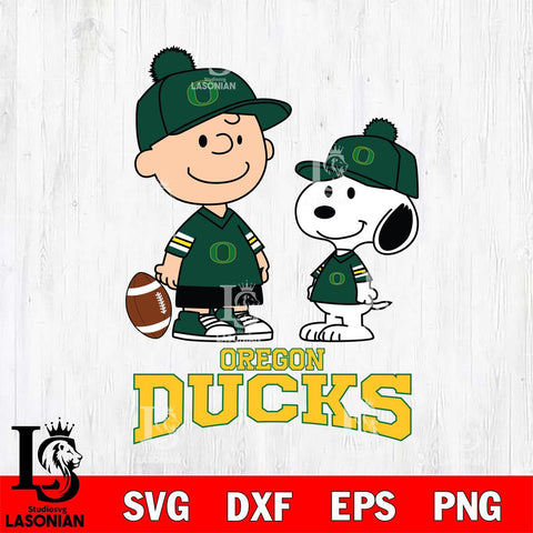 Oregon Ducks Peanuts Snoopy Friends Football SVG DXF EPS PNG FILE,Snoopy File Cut, NCAA Digital Download,Instant Download,Christmas Silhouette