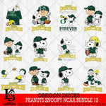 Oregon Ducks Peanuts Snoopy Player NCAA Bundle 12 SVG DXF EPS PNG FILE,Snoopy File Cut, bundle NCAA Digital Download,Instant Download, Silhouette