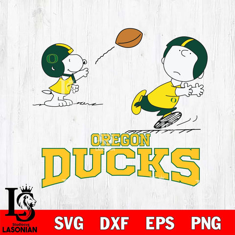 Oregon Ducks Peanuts play football SVG DXF EPS PNG FILE,Snoopy File Cut, NCAA Digital Download,Instant Download,Christmas Silhouette