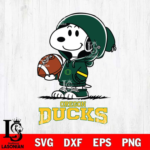 Oregon Ducks Snoopy Football Svg Eps Dxf Png File, NCAA svg , Digital Download , Instant Download, Cricut File