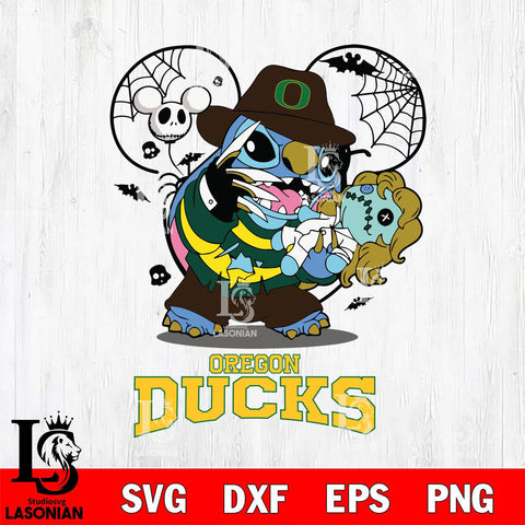 Oregon Ducks Stitch Freddy Krueger Halloween Svg Eps Dxf Png File, Digital Download, Instant Download