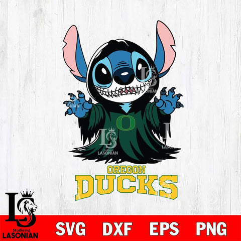Oregon Ducks Stitch Ghost Svg Eps Dxf Png File, NCAA svg, Digital Download, Instant Download