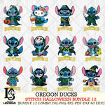 Oregon Ducks Stitch Horror Bundle 12 SVG Svg Eps Dxf Png File, NCAA svg, Digital Download, Instant Download