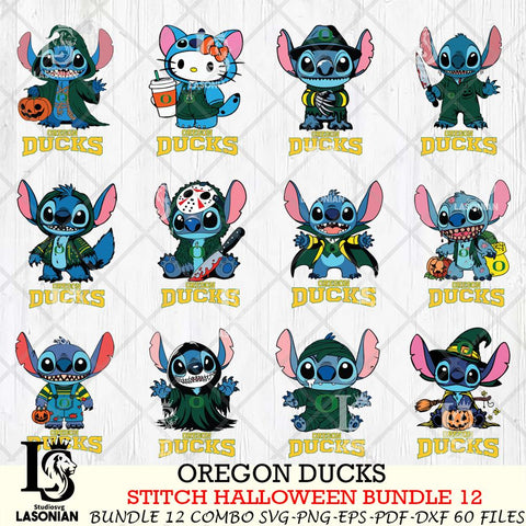 Oregon Ducks Stitch Horror Bundle 12 SVG Svg Eps Dxf Png File, NCAA svg, Digital Download, Instant Download