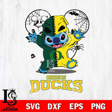 Oregon Ducks Stitch Horror Halloween 2 Svg Eps Dxf Png File, Digital Download, Instant Download