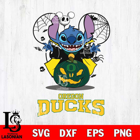 Oregon Ducks Stitch Horror Halloween Svg Eps Dxf Png File, Digital Download, Instant Download