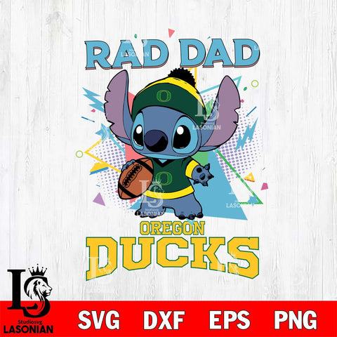 Oregon Ducks Stitch Rad Dad SVG DXF EPS PNG FILE, NCAA File Cut,Digital Download,Instant Download