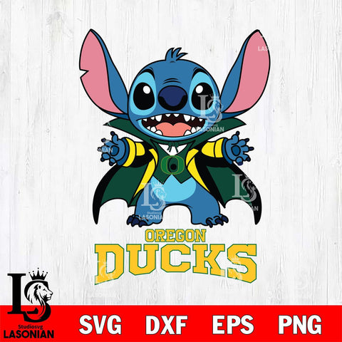 Oregon Ducks Stitch Vampire halloween Svg Eps Dxf Png File, NCAA svg, Digital Download, Instant Download