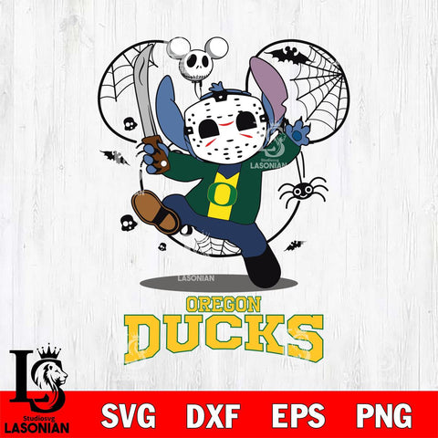 Oregon Ducks Stitch jason voorhees Halloween Svg Eps Dxf Png File, Digital Download, Instant Download