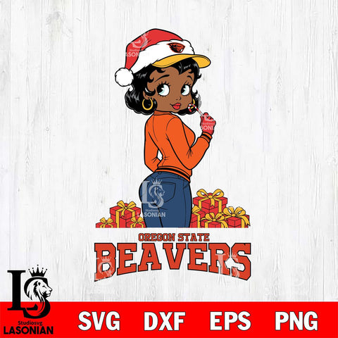 Oregon State Beavers Betty Boop Back File Cut, NCAA SVG DXF EPS PNG PDF File, Digital Download , Criucut , Silhouette