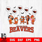 Oregon State Beavers Bluey Halloween Spooky Svg Eps Dxf Png File, Digital Download, Instant Download