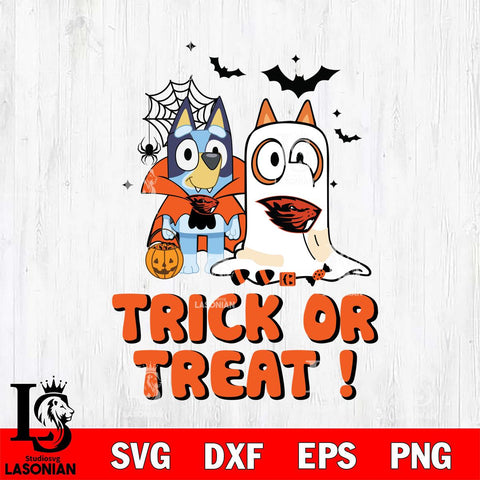 Oregon State Beavers Bluey Trick or Treat Halloween Svg Eps Dxf Png File, Digital Download, Instant Download