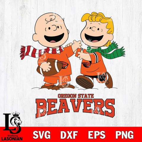 Oregon State Beavers Charlie Brown & Linus Football Cricut,Christmas SVG DXF EPS PNG FILE, NCAA Digital Download,Instant Download, Silhouette