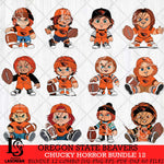 Oregon State Beavers Chucky Horror Bundle 12 SVG Eps Dxf Png File, Bundle NCAA svg, Digital Download, Instant Download