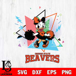 Oregon State Beavers Cute Daisy Duck Cheerleader SVG DXF EPS PNG FILE, NCAA File Cut,Digital Download,Instant Download