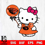 Oregon State Beavers Cute Hello Kitty 2 Svg Eps Dxf Png File, Digital Download, Instant Download