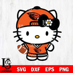 Oregon State Beavers Cute Hello Kitty Football 10 Svg Eps Dxf Png File, NCAA svg, Digital Download, Instant Download