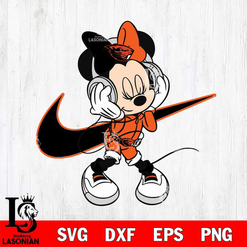 Oregon State Beavers Cute Minnie Mouse Dancing Svg Eps Dxf Png File, NCAA svg, Digital Download, Instant Download