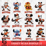 Oregon State Beavers Disney NCAA Bundle Svg PNG 12 Svg Eps Dxf Png File, Digital Download