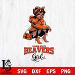 Oregon State Beavers Fashion Black Fan Girl Betty Boop, Svg Eps Dxf Png File, Digital Download