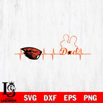 Oregon State Beavers Father Heart Beat Svg Eps Dxf Png File, Digital Download, Instant Download