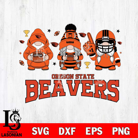 Oregon State Beavers Gnome #1 Football File Cut, NCAA SVG, Digital Download , Criucut , Silhouette