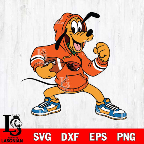 Oregon State Beavers Goofy Disney Football Christmas File Cut, NCAA SVG DXF EPS PNG FILE, Digital Download , Criucut , Silhouette