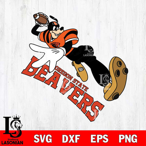 Oregon State Beavers Goofy rugby player SVG DXF EPS PNG FILE,NCAA svg ,Football Digital Download,Instant Download, Silhouette