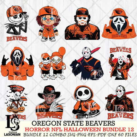 Oregon State Beavers Halloween Bundle 12 SVG Svg Eps Dxf Png File, NCAA bundle svg, Digital Download, Instant Download
