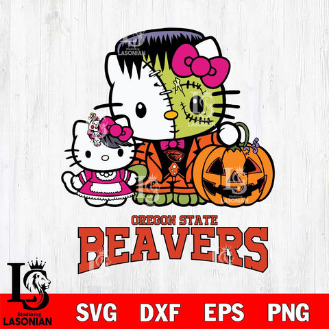 Oregon State Beavers Hello Kitty Horror 10 Svg Eps Dxf Png File, Digital Download