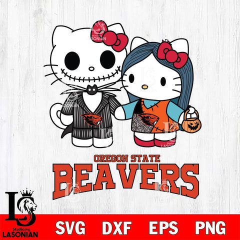 Oregon State Beavers Hello Kitty Horror 11 Svg Eps Dxf Png File, Digital Download