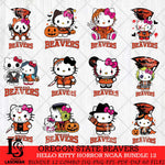 Oregon State Beavers Hello Kitty Horror NCAA Bundle 12 SVG Svg Eps Dxf Png File, Digital Download